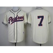 MLB San Diego Padres 7 Chase Headley 1948 Turn Back The Clock Cream Men Jersey