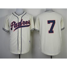 MLB San Diego Padres 7 Chase Headley 1948 Turn Back The Clock Cream Men Jersey