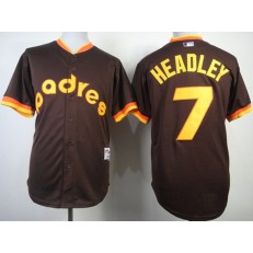 MLB San Diego Padres 7 Chase Headley Coffee 1984 Turn Back The Clock Men Jersey