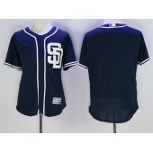 MLB San Diego Padres Blank Navy Blue Stitched 2016 Majestic Flex Base Men Jersey