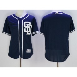 MLB San Diego Padres Blank Navy Blue Stitched 2016 Majestic Flex Base Men Jersey