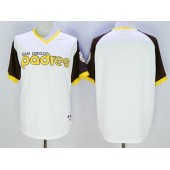 MLB San Diego Padres Blank White 1978 Turn Back The Clock Stitched Baseball Men Jersey