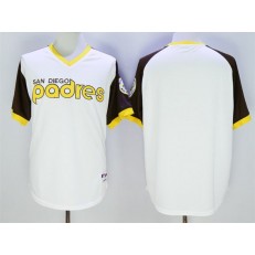 MLB San Diego Padres Blank White 1978 Turn Back The Clock Stitched Baseball Men Jersey
