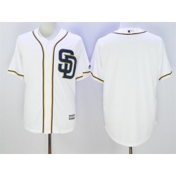 MLB San Diego Padres Blank White 2016 Cool Base Stitched Men Jersey