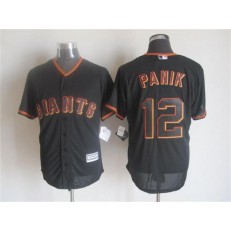 MLB San Francisco Giants 12 Joe Panik Alternate Black 2015 Cool Base Men Jersey