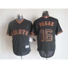 MLB San Francisco Giants 16 Angel Pagan Alternate Black 2015 Cool Base Men Jersey