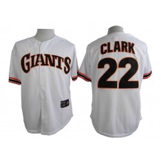 MLB San Francisco Giants 22 Will Clark 1989 Turn Back The Clock White Throwback Men Jersey