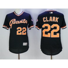 MLB San Francisco Giants 22 Will Clark Black Flexbase Authentic Collection Cooperstown Stitched Baseball Men Jersey