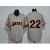 MLB San Francisco Giants 22 Will Clark Grey Throwback Mitchell And Ness 1989 Stitched Baseball Men Jersey