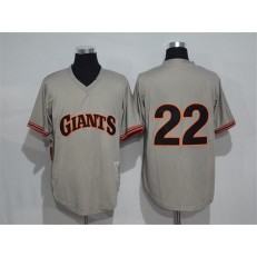 MLB San Francisco Giants 22 Will Clark Grey Throwback Mitchell And Ness 1989 Stitched Baseball Men Jersey