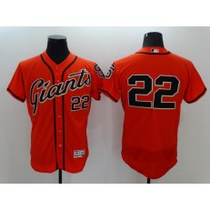 MLB San Francisco Giants 22 Will Clark Orange Flexbase Authentic Collection Alternate Stitched Baseball Men Jersey