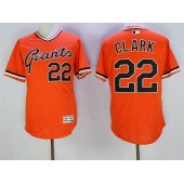 MLB San Francisco Giants 22 Will Clark Orange Flexbase Authentic Collection Cooperstown Stitched Baseball Men Jersey