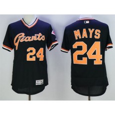 MLB San Francisco Giants 24 Willie Mays Black Flexbase Authentic Collection Cooperstown Stitched Baseball Men Jersey