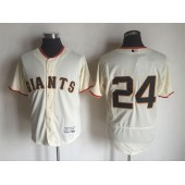 MLB San Francisco Giants 24 Willie Mays Cream Flexbase Authentic Collection Stitched Baseball Men Jersey
