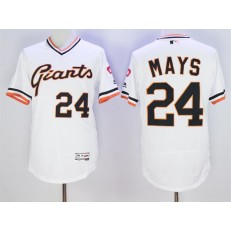 MLB San Francisco Giants 24 Willie Mays White Flexbase Authentic Collection Cooperstown Stitched Baseball Men Jersey