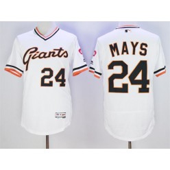 MLB San Francisco Giants 24 Willie Mays White Flexbase Authentic Collection Cooperstown Stitched Baseball Men Jersey