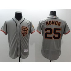 MLB San Francisco Giants 25 Barry Bonds Grey Flexbase 2016 Player Men Jersey