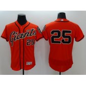 MLB San Francisco Giants 25 Barry Bonds Orange Flexbase Authentic Collection Alternate Stitched Baseball Men Jersey