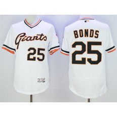 MLB San Francisco Giants 25 Barry Bonds White Flexbase Authentic Collection Cooperstown Stitched Baseball Men Jersey