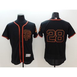 MLB San Francisco Giants 28 Buster Posey Black Flexbase Authentic Collection Alternate Stitched Baseball Men Jersey