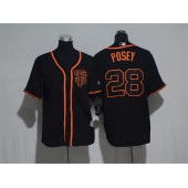 MLB San Francisco Giants 28 Buster Posey Black New Cool Base Alternate Stitched Men Jersey