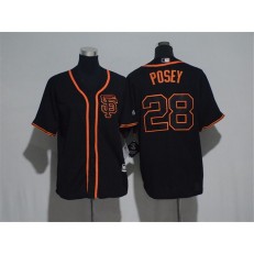 MLB San Francisco Giants 28 Buster Posey Black New Cool Base Alternate Stitched Men Jersey