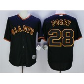 MLB San Francisco Giants 28 Buster Posey Black New Cool Base Fashion Stitched Men Jersey