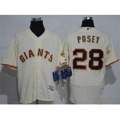 MLB San Francisco Giants 28 Buster Posey Cream 2016 Flexbase Majestic Baseball Men Jersey