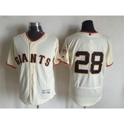 MLB San Francisco Giants 28 Buster Posey Cream Flexbase Authentic Collection Stitched Baseball Men Jersey
