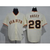 MLB San Francisco Giants 28 Buster Posey Cream New Cool Base Stitched Men Jersey