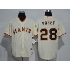 MLB San Francisco Giants 28 Buster Posey Cream New Cool Base Stitched Men Jersey