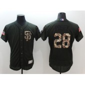 MLB San Francisco Giants 28 Buster Posey Green Flexbase Authentic Collection Salute to Service Stitched Baseball Men Jersey