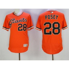 MLB San Francisco Giants 28 Buster Posey Orange Flexbase Authentic Collection Cooperstown Stitched Baseball Men Jersey