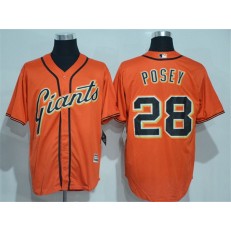 MLB San Francisco Giants 28 Buster Posey Orange New Cool Base Alternate Stitched Men Jersey