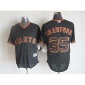 MLB San Francisco Giants 35 Brandon Crawford Alternate Black 2015 Cool Base Men Jersey