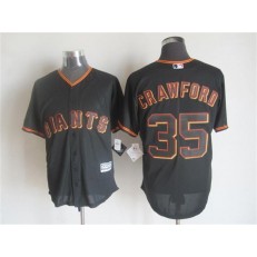 MLB San Francisco Giants 35 Brandon Crawford Alternate Black 2015 Cool Base Men Jersey