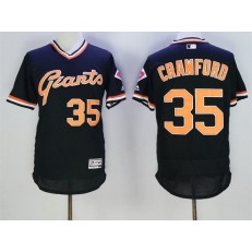 MLB San Francisco Giants 35 Brandon Crawford Black Flexbase Authentic Collection Cooperstown Stitched Baseball Men Jersey