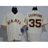 MLB San Francisco Giants 35 Brandon Crawford Cream 2016 Flexbase Majestic Baseball Men Jersey