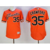 MLB San Francisco Giants 35 Brandon Crawford Orange Flexbase Authentic Collection Cooperstown Stitched Baseball Men Jersey