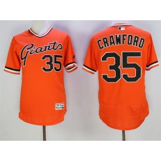 MLB San Francisco Giants 35 Brandon Crawford Orange Flexbase Authentic Collection Cooperstown Stitched Baseball Men Jersey