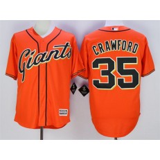 MLB San Francisco Giants 35 Brandon Crawford Orange New Cool Base Men Jersey