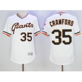 MLB San Francisco Giants 35 Brandon Crawford White Flexbase Authentic Collection Cooperstown Stitched Baseball Men Jersey