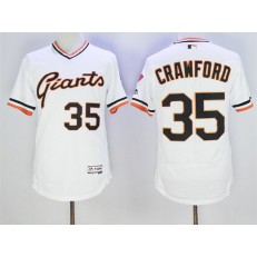 MLB San Francisco Giants 35 Brandon Crawford White Flexbase Authentic Collection Cooperstown Stitched Baseball Men Jersey