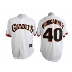 MLB San Francisco Giants 40 Madison Bumgarner 1989 Turn Back The Clock White Throwback Men Jersey