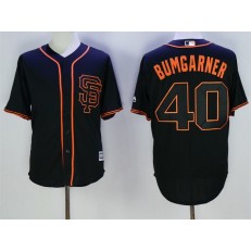 MLB San Francisco Giants 40 Madison Bumgarner Alternate Black SF Cool Base Men Jersey