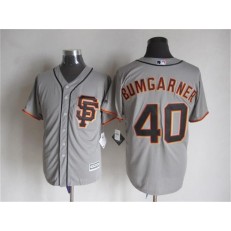 MLB San Francisco Giants 40 Madison Bumgarner Alternate Gray 2015 Cool Base Men Jersey