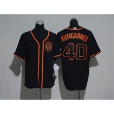 MLB San Francisco Giants 40 Madison Bumgarner Black New Cool Base Alternate Stitched Men Jersey