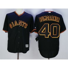 MLB San Francisco Giants 40 Madison Bumgarner Black New Cool Base Men Jersey