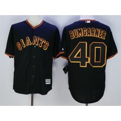 MLB San Francisco Giants 40 Madison Bumgarner Black New Cool Base Men Jersey