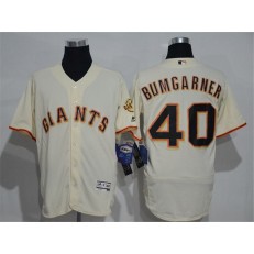 MLB San Francisco Giants 40 Madison Bumgarner Cream 2016 Flexbase Majestic Baseball Men Jersey